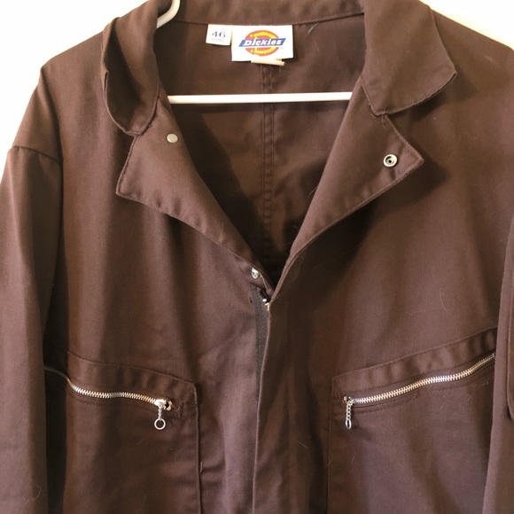 Men’s Dickie’s Cotton Poly Blend Coveralls in Brown, Size 46 EUC - Picture 4 of 5